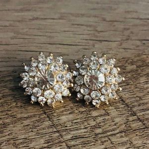 Pave post earring